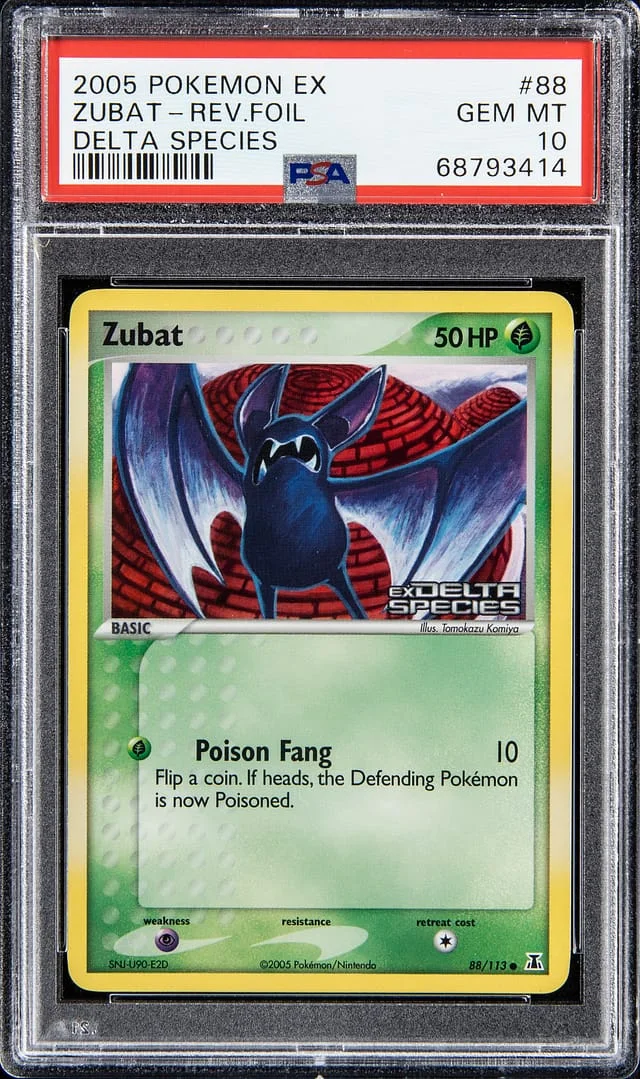 2005 Pokemon Ex Delta Species - Reverse Holo Foil Zubat #88 card image