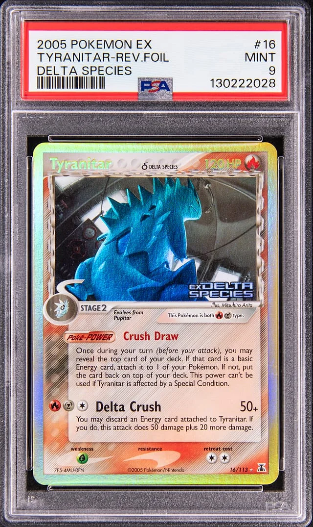 2005 Pokemon EX Delta Species Tyranitar Reverse #16 card image