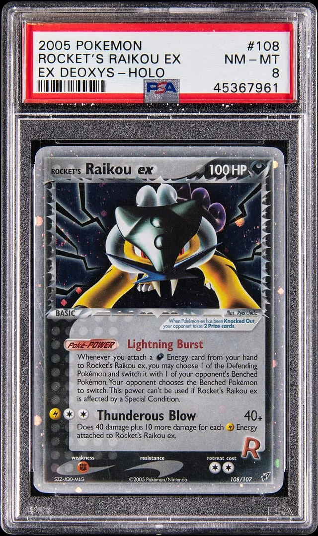 2005 Pokemon ex Deoxys Holo Rocket's Raikou ex #108 card image