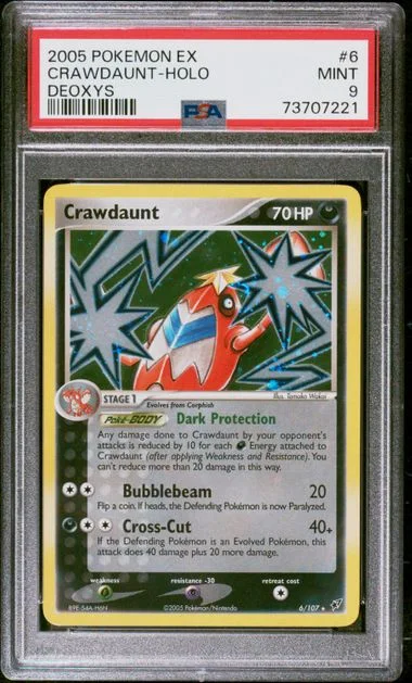 2005 Pokemon EX Deoxys Holofoil Crawdaunt #6 card image