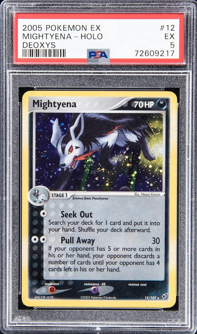 2005 Pokemon EX Deoxys Mightyena Holo #12 card image