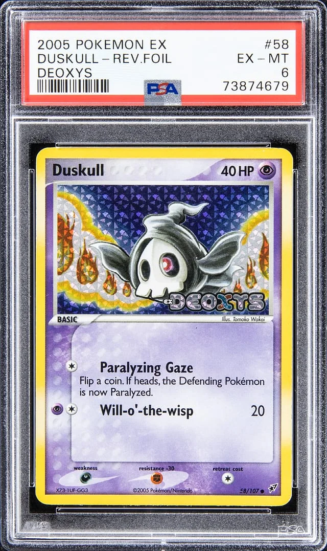 2005 Pokemon EX Deoxys - Reverse Foil Duskull #58 card image