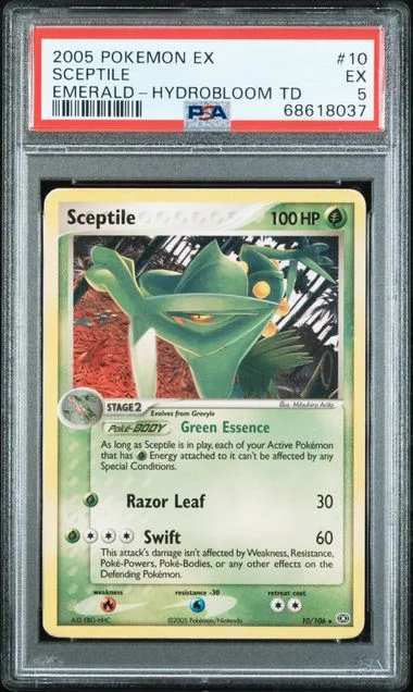 2005 Pokemon EX Emerald Hydrobloom Theme Deck Sceptile #10 card image