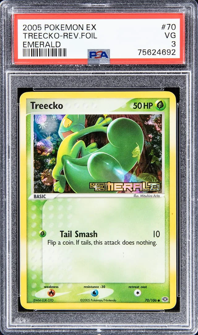2005 Pokemon EX Emerald Reverse Foil Treecko #70 card image