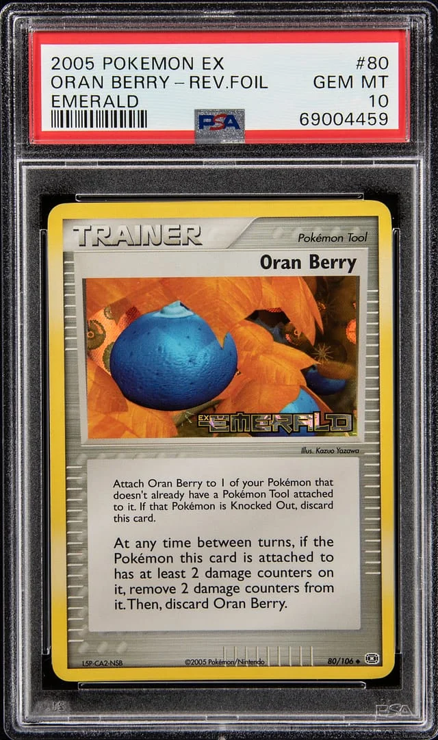 2005 Pokemon EX Emerald Reverse Holofoil Oran Berry #80 card image