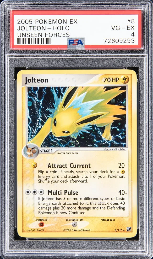 2005 Pokemon EX Holo - Unseen Forces Jolteon #8 card image