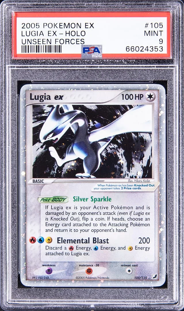 2005 Pokemon EX Holofoil - Unseen Forces Lugia EX #105 card image