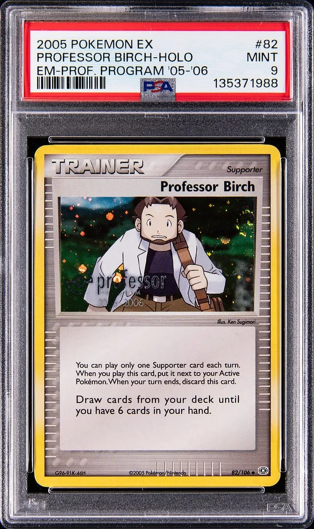 2005 Pokemon EX Professor Program '05-'06 Holo Professor Birch #82 card image