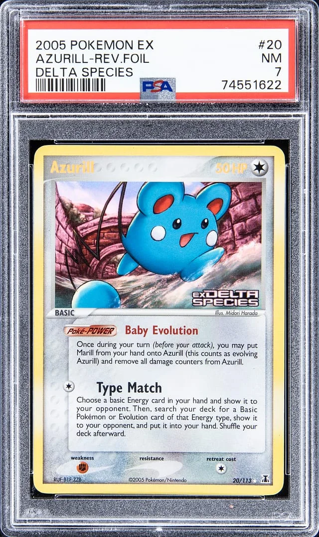 2005 Pokemon EX Reverse Foil - Delta Species Azurill #20 card image