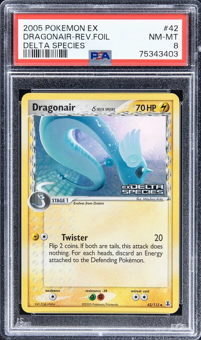 2005 Pokemon EX Reverse Foil - Delta Species Dragonair #42 card image