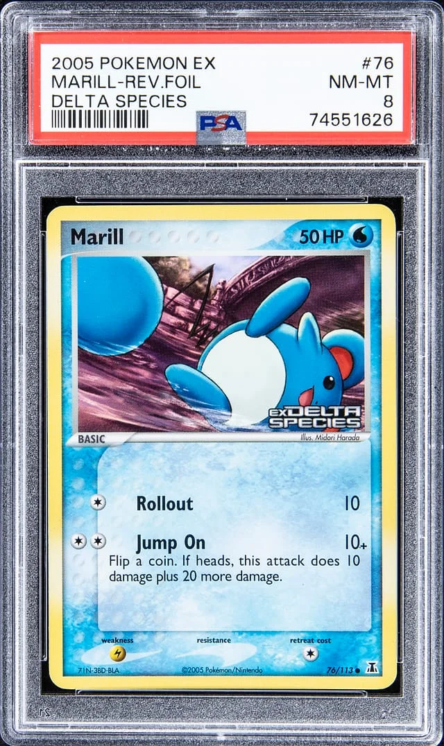 2005 Pokemon EX Reverse Foil - Delta Species Marill #76 card image