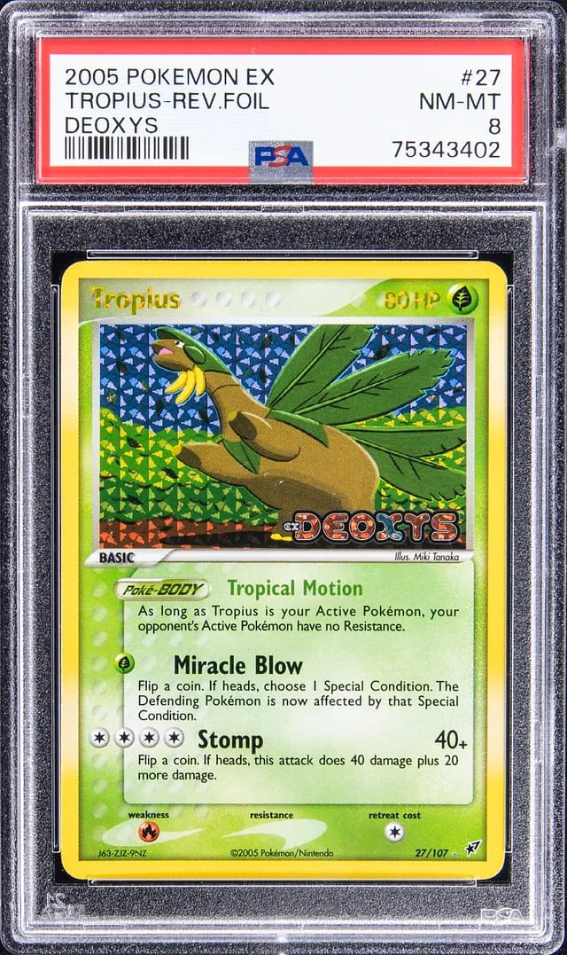 2005 Pokemon EX Reverse Foil - Deoxys Tropius #27 card image