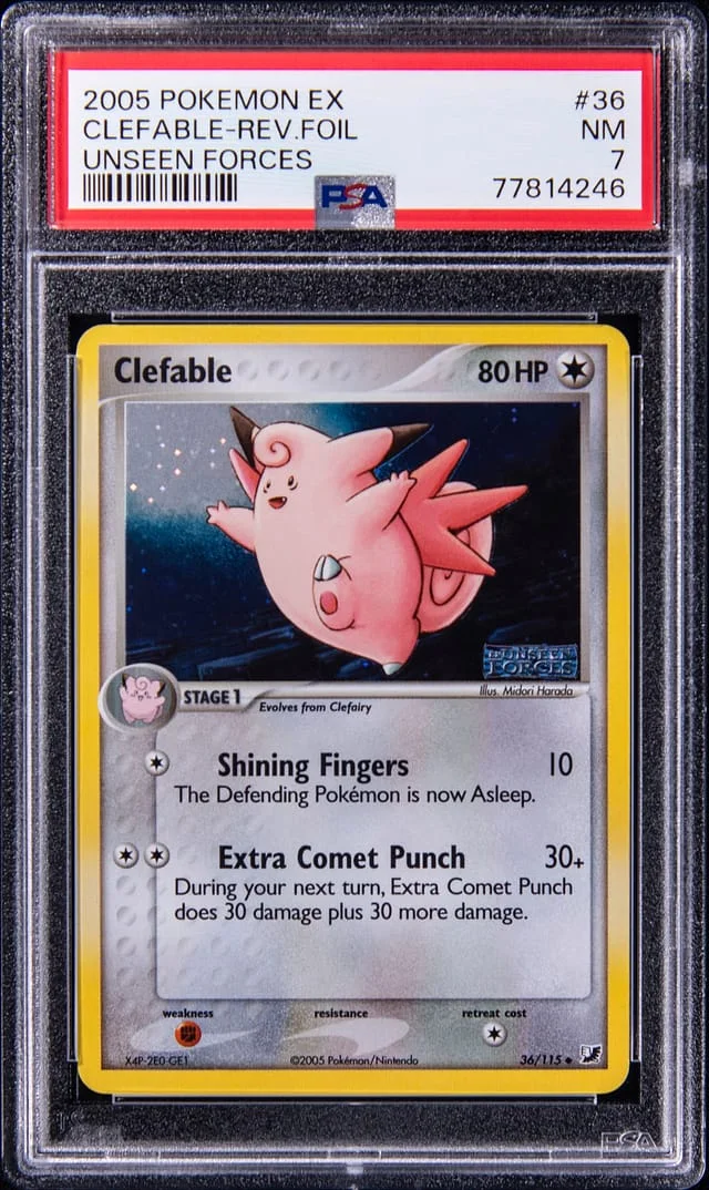 2005 Pokemon Ex Unseen Forces Clefable-Reverse #36 card image