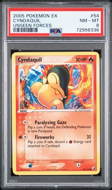 2005 Pokemon EX Unseen Forces Cyndaquil #54 card image