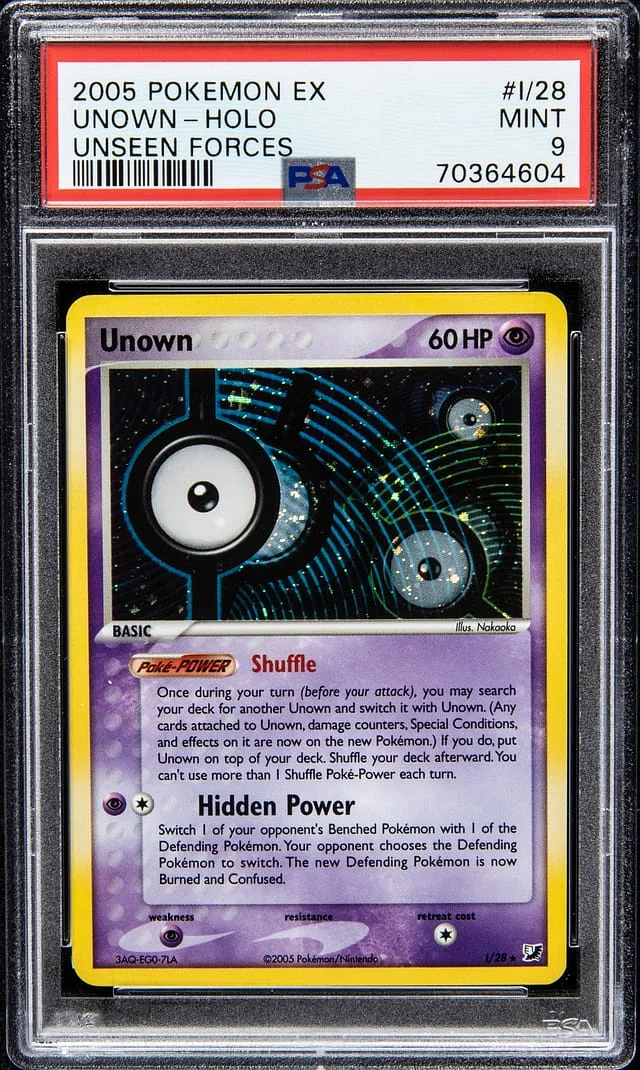 2005 Pokemon Ex Unseen Forces - Holo Unown - Holo #I/28 card image