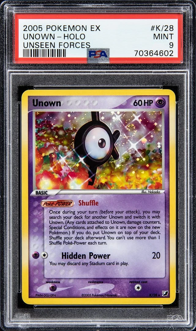 2005 Pokemon Ex Unseen Forces - Holo Unown - Holo #K/28 card image