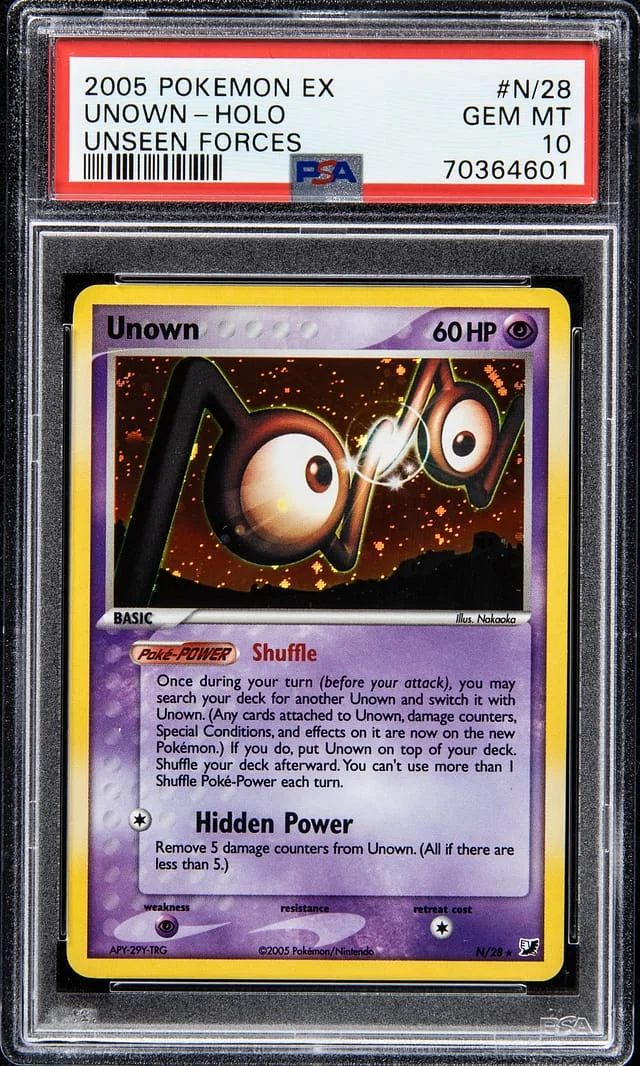 2005 Pokemon Ex Unseen Forces - Holo Unown - Holo #N/28 card image