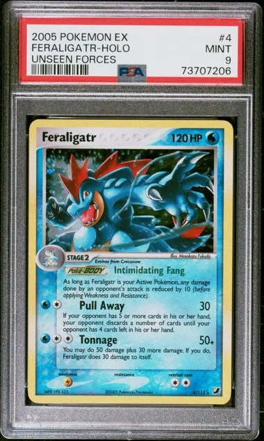 2005 Pokemon EX Unseen Forces Holofoil Feraligatr #4 card image