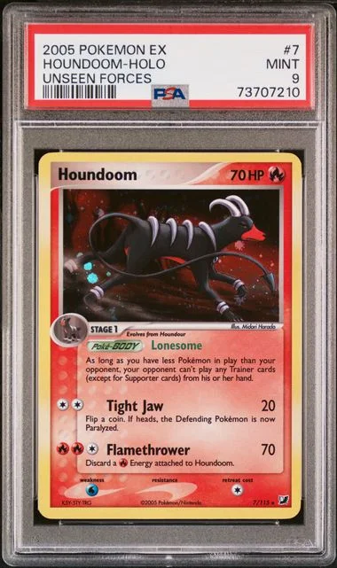 2005 Pokemon EX Unseen Forces Holofoil Houndoom #7 card image