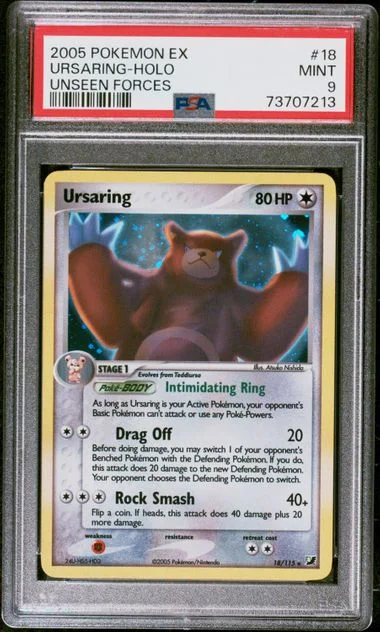 2005 Pokemon EX Unseen Forces Holofoil Ursaring #18 card image