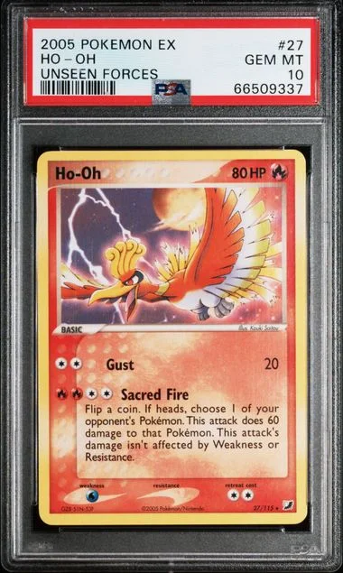 2005 Pokemon EX Unseen Forces Rare Ho-Oh #27 card image