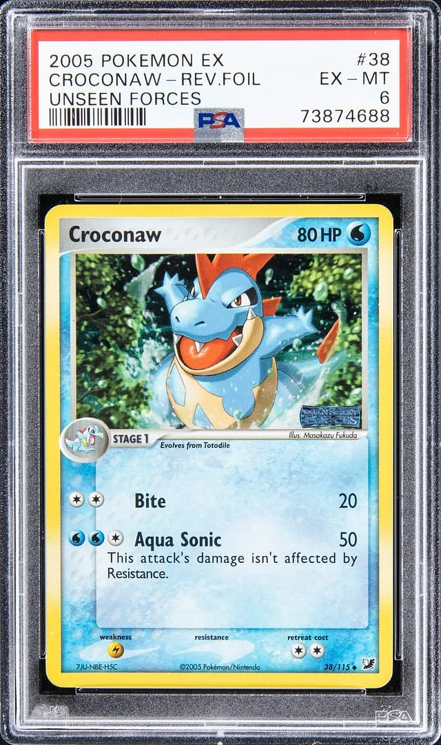 2005 Pokemon EX Unseen Forces - Reverse Foil Croconaw #38 card image