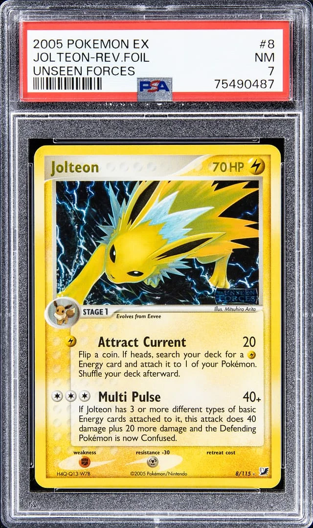 2005 Pokemon EX Unseen Forces - Reverse Foil Jolteon #8 card image