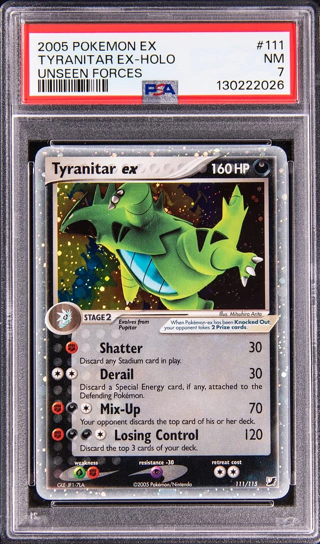 2005 Pokemon EX Unseen Forces Tyranitar EX-Holo #111 card image