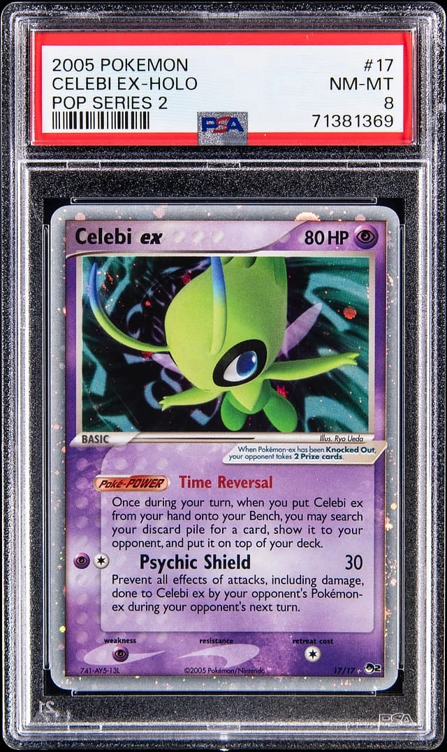 2005 Pokemon Pop Series 2 Holo Celebi ex #17 card image
