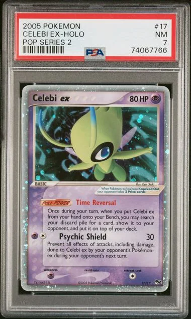 2005 Pokemon Pop Series 2 Holofoil Celebi EX #17 card image