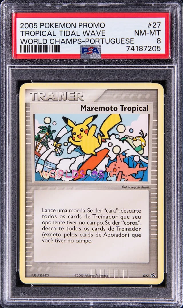 2005 Pokemon Portuguese Black Star Promos World Championships Tropical Tidal #27 card image