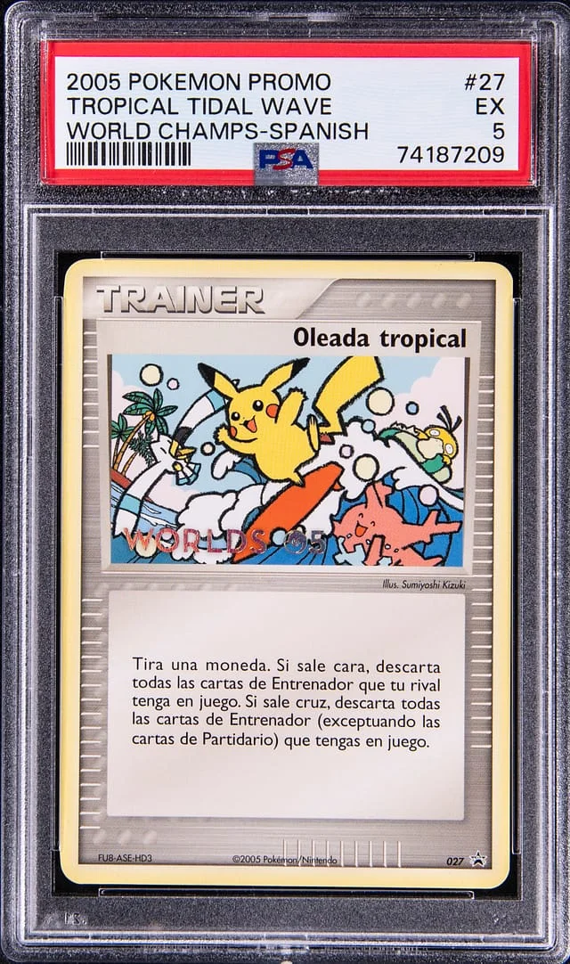 2005 Pokemon Spanish Black Star Promos World Championships Tropical Tidal #27 card image