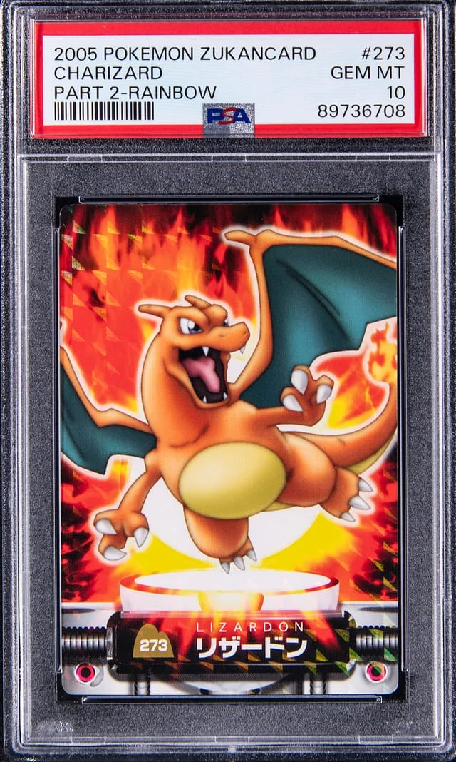 2005 Pokemon Zukancard Part 2 Rainbow Charizard #273 card image