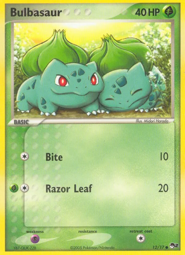 2005 POP Series 2 Bulbasaur Common #12/17 Common card image