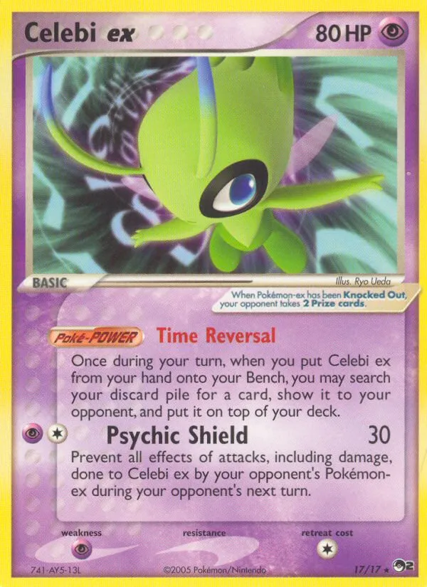 2005 POP Series 2 Celebi ex #17/17 Rare card image