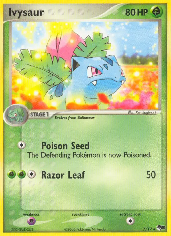 2005 POP Series 2 Ivysaur #07/17 Uncommon card image