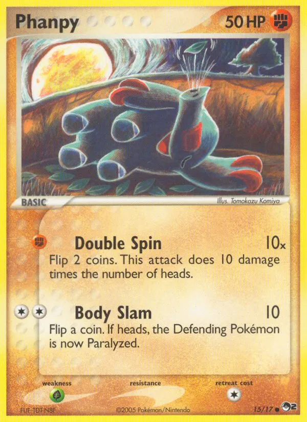 2005 POP Series 2 Phanpy Common #15/17 Common card image