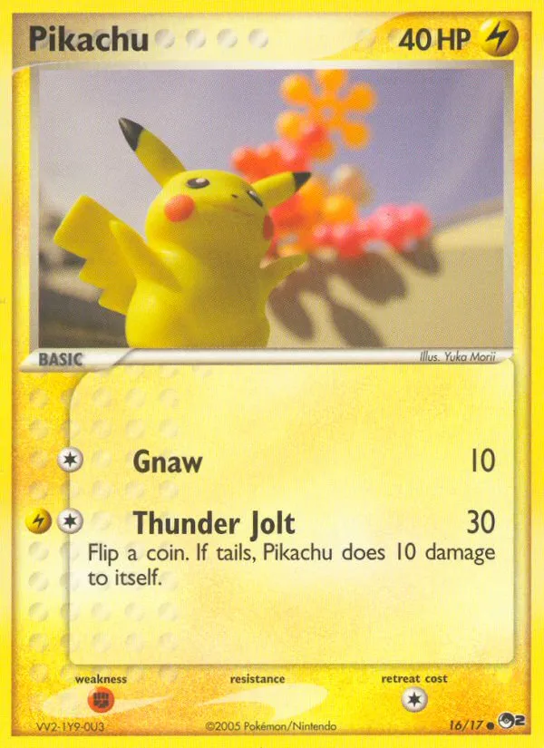 2005 POP Series 2 Pikachu Common #16/17 Common card image