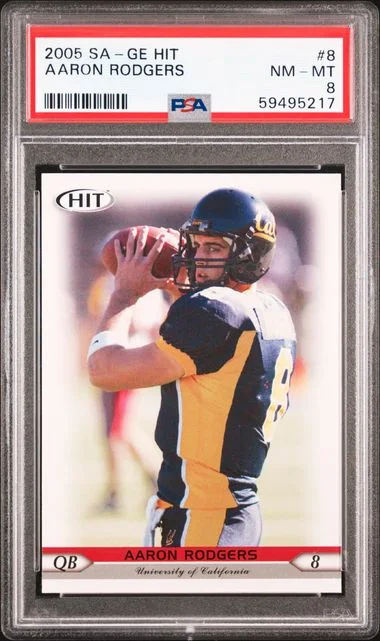 2005 Sa-Ge Hit Aaron Rodgers #8 card image