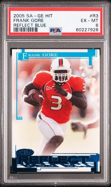 2005 Sa-Ge HIT Reflect Blue Frank Gore #R3 card image