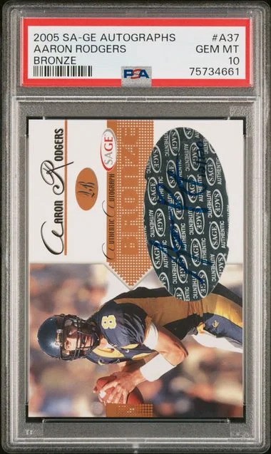 2005 SAGE Autographs Bronze Aaron Rodgers #A37 card image