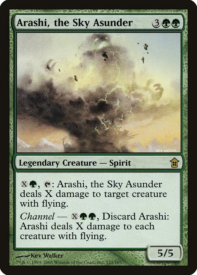 2005 Saviors of Kamigawa Arashi, the Sky Asunder rare #121 unlisted card image