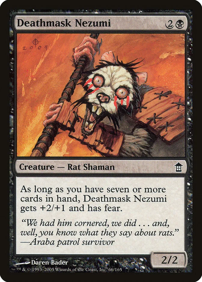 2005 Saviors of Kamigawa Deathmask Nezumi common #66 unlisted card image