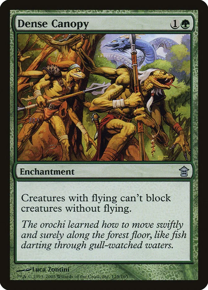 2005 Saviors of Kamigawa Dense Canopy uncommon #125 unlisted card image