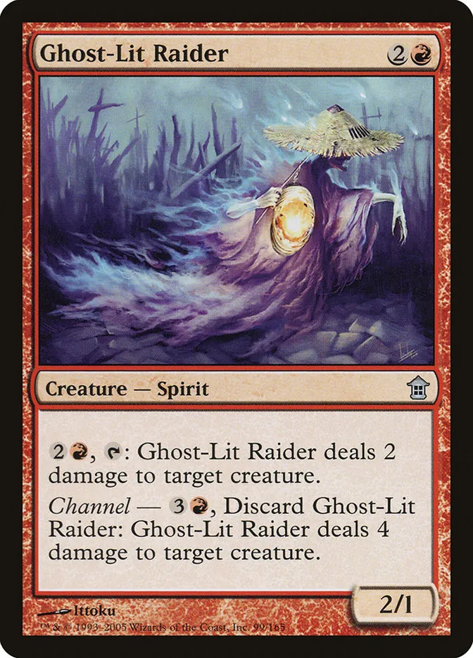 2005 Saviors of Kamigawa Ghost-Lit Raider uncommon #99 unlisted card image