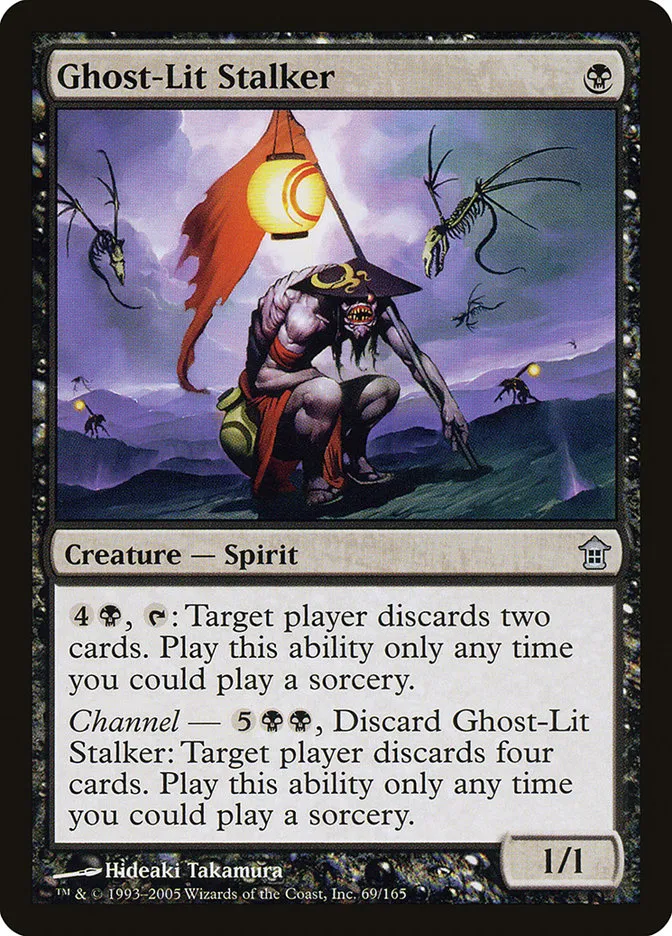 2005 Saviors of Kamigawa Ghost-Lit Stalker uncommon #69 unlisted card image