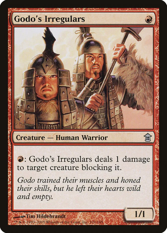 2005 Saviors of Kamigawa Godo's Irregulars uncommon #101 unlisted card image
