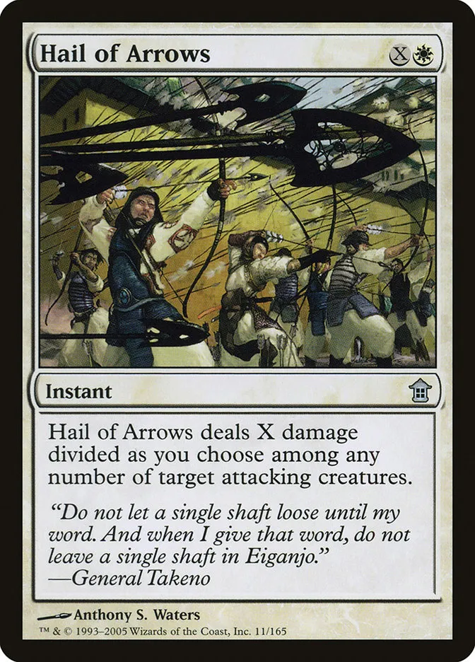 2005 Saviors of Kamigawa Hail of Arrows uncommon #11 unlisted card image