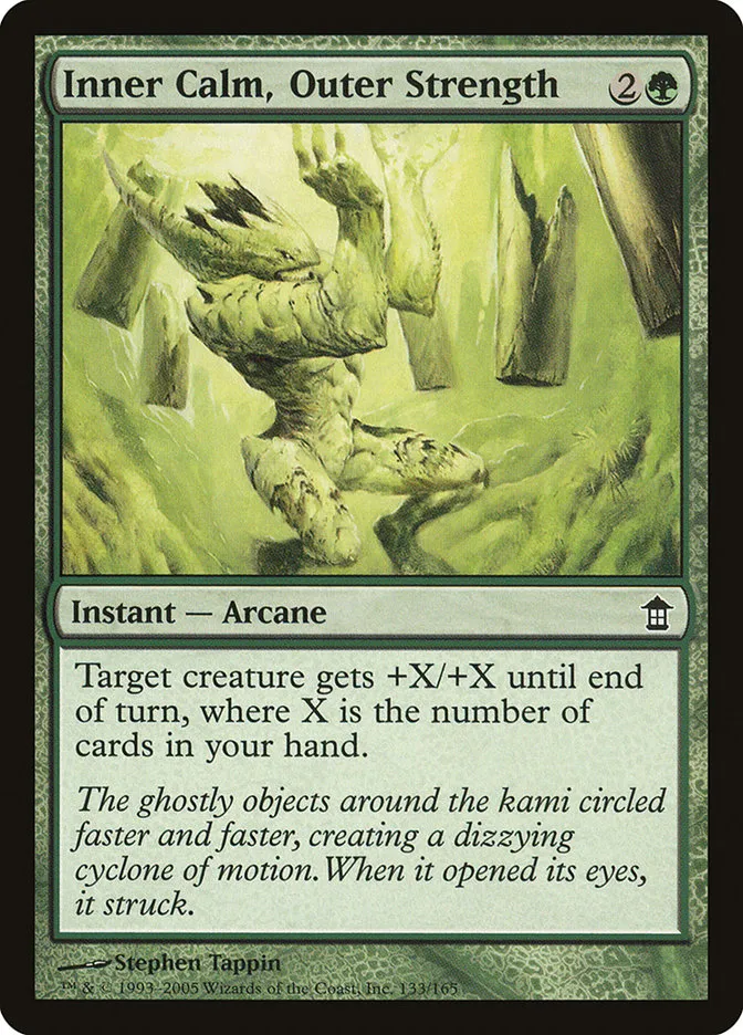 2005 Saviors of Kamigawa Inner Calm, Outer Strength common #133 unlisted card image