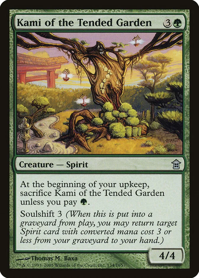 2005 Saviors of Kamigawa Kami of the Tended Garden uncommon #134 unlisted card image